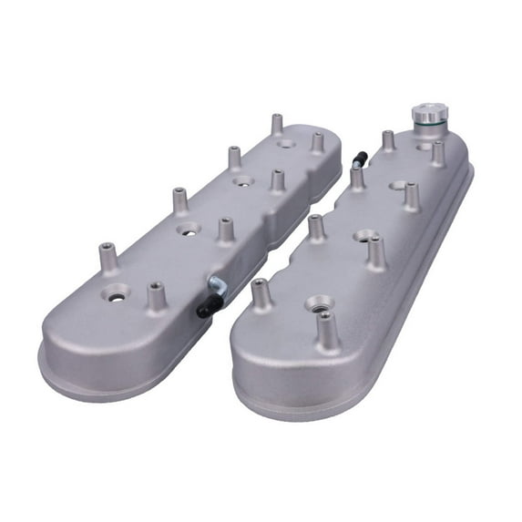 Cast Aluminum Valve Covers with Coil Mounts for GM LS - Satin