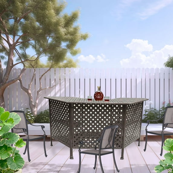 Cast Alumnim Weave Pattern Party Bar Table A