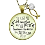 Cast Anxieties Necklace Gutsy Goodness Bronze Female Adult Metal Jewelry