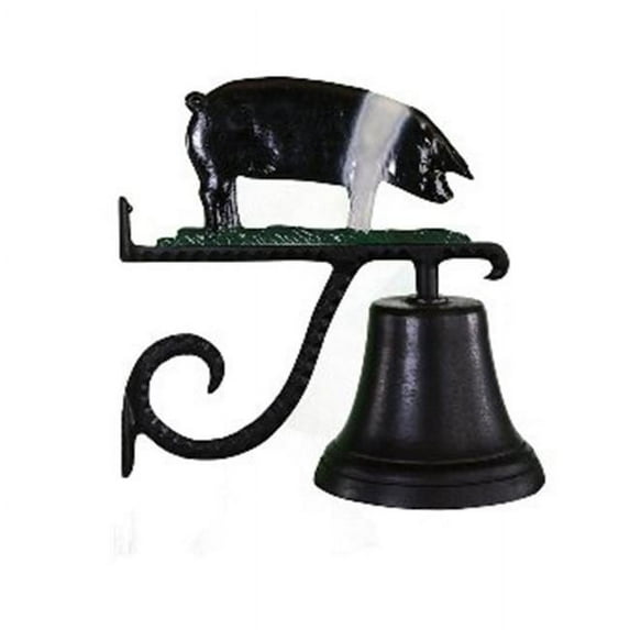 Cast Bell With Natural Color Pig Ornament