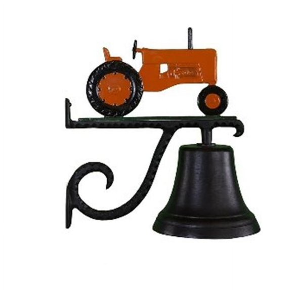 Cast Bell With Orange Tractor Ornament