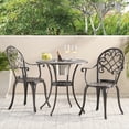 thumbnail image 1 of Cast Bistro Set for Outdoor Use | Keeps Beverages Chilled | Aluminum Material | Comes with 2 Chairs and Table, 1 of 6