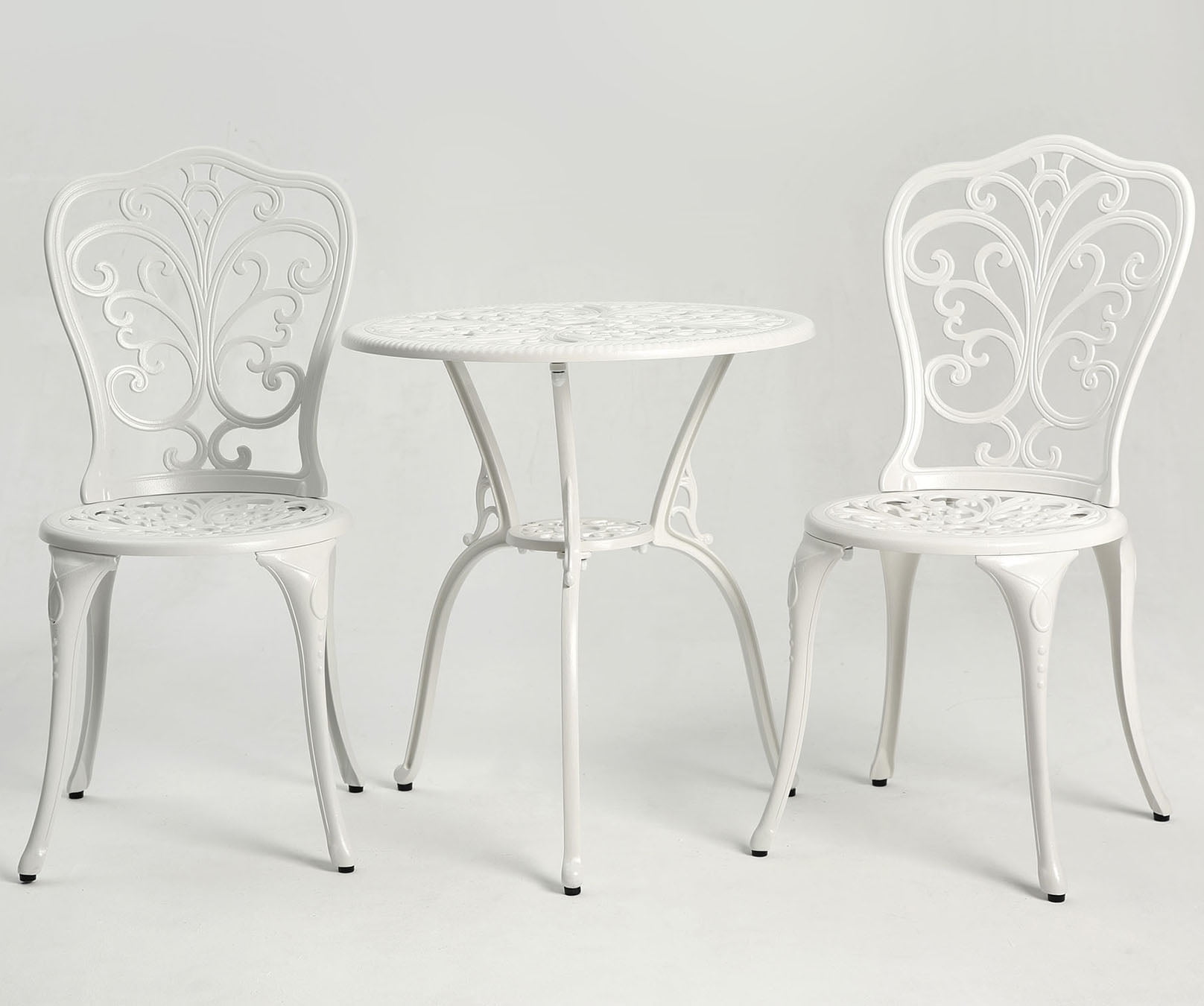 Cast Bistro Set with Chairs and Table for Outdoor Spaces - 3 Piece ...