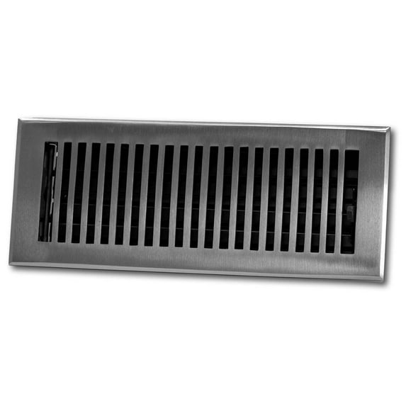 Cast Brass Contemporary Vent Covers - Brushed Nickel