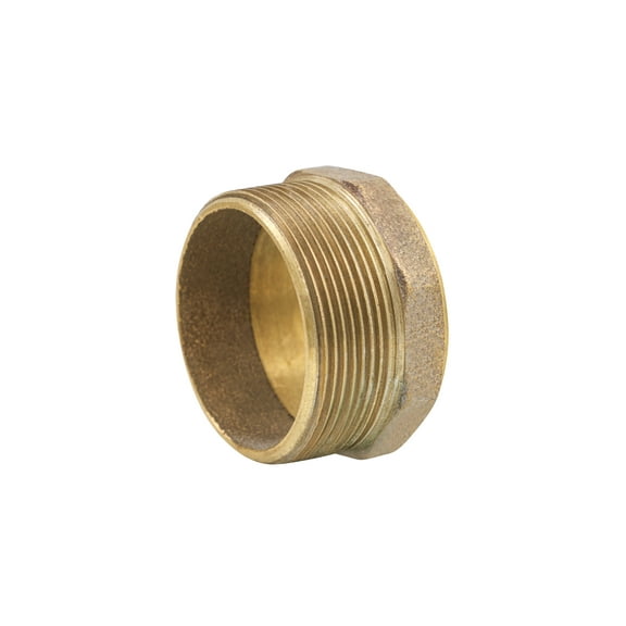 Cast Brass DWV Hex Trap Bushing 2" C x M for Drain, Waste and Vent Systems
