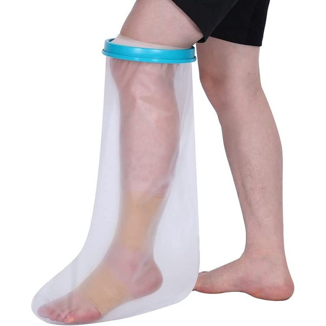 Cast Cover for Shower Leg Adult, Waterproof Cast Protector for Foot, Reusable Shower Boot Cast