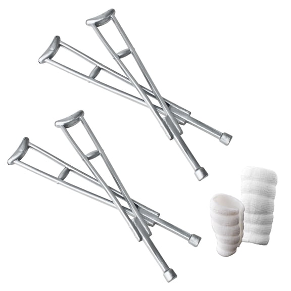 Cast & Crutches Accessory Set for WWE & AEW Wrestling Action Figures