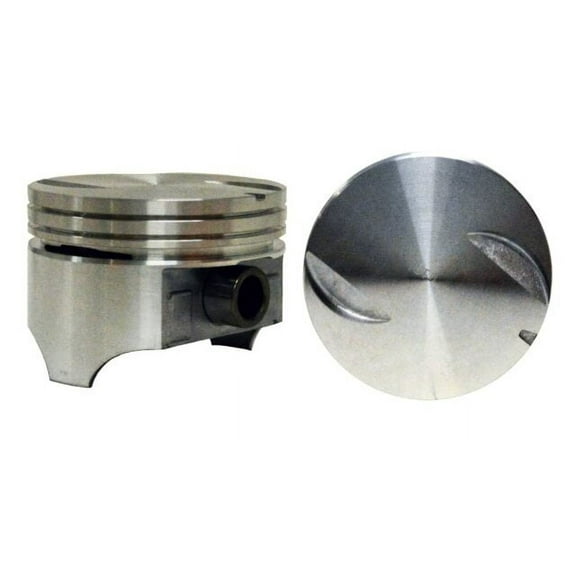 Cast Flat-Top Pistons (Set of 8) & Cast Rings | for 70-83 GM/Chevrolet 7.4L 454 OHV V8 16V Engines | Car/Truck/SUV/Van | Contains (8) Pistons (Size STD) with Cast Rings