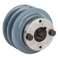 thumbnail image 1 of Cast Iron 3.35" Dual Groove Pulley Belt B Section 5L with 1-1/8" Sheave Bushing 2BK32H, 1 of 1