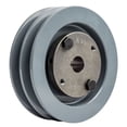 thumbnail image 1 of 2AK46H Cast Iron 4.5" Dual Groove Pulley 2 Belt A Section 4L with 5/8" Sheave Bushing, 1 of 1