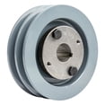 thumbnail image 1 of 2AK46H Cast Iron 4.5" Dual Groove Pulley 2 Belt A Section 4L with 7/8" Sheave Bushing, 1 of 1