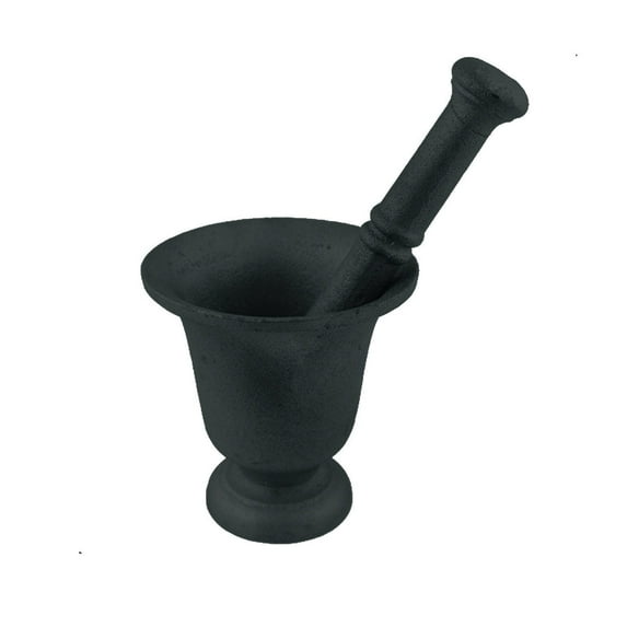 Cast Iron 4.5" Mortar and Pestle for Grinding Herbs Spices Resins and Wood