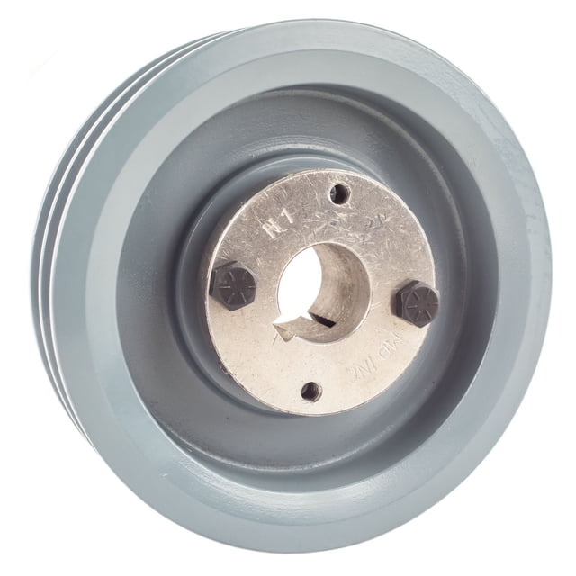 Cast Iron 4 Inch Dual Groove Pulley Belt - A Section 4L With 1-1/8" Sheave Bushing Included