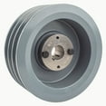 thumbnail image 1 of Masterdrive Cast Iron 5.5" Triple Groove Pulley for Belt B Section 5L with 1" Inch Sheave Bushing 3BK57H, 1 of 2