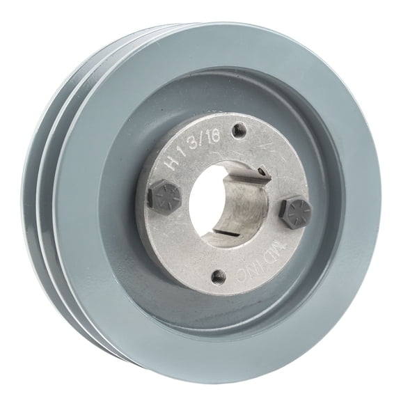 Cast Iron 5" Dual Groove Belt A Section 4L Pulley w/ 1-3/16" Sheave Bushing