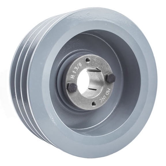 Masterdrive Cast Iron 6.5" Triple Groove Pulley for 3 Belt B Section 5L with 1-3/8" Sheave Bushing 3BK67H
