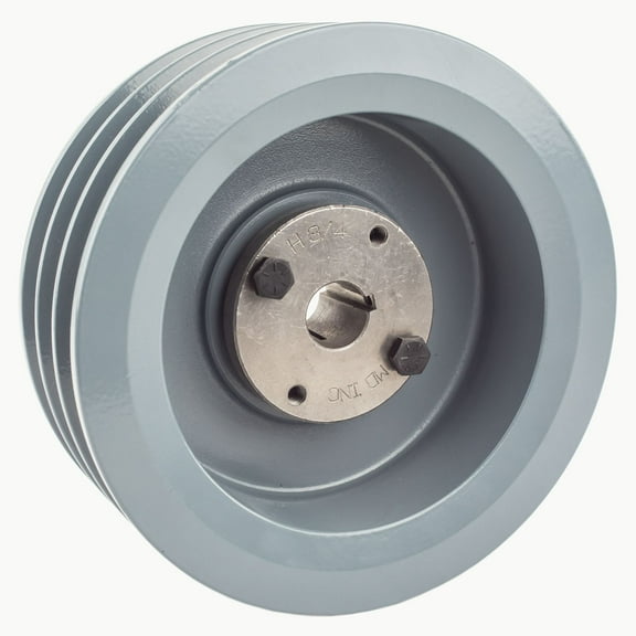 Masterdrive Cast Iron 6.5" Triple Groove Pulley 3 Belt B Section 5L with 3/4" Sheave Bushing 3BK67H