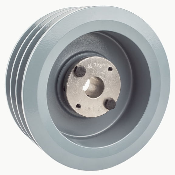 Masterdrive Cast Iron 6.5" Triple Groove Pulley 3 Belt B Section 5L with 7/8" Sheave Bushing 3BK67H