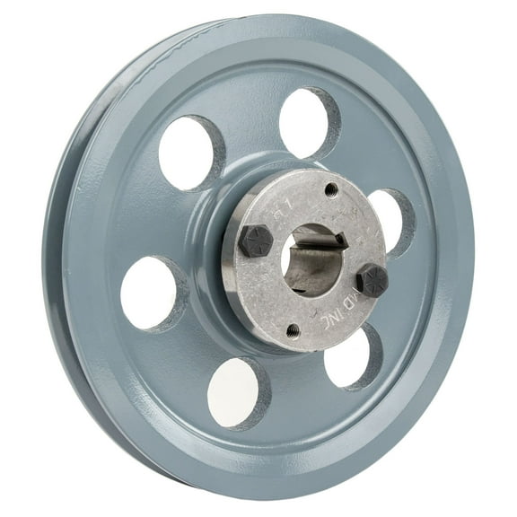 Masterdrive Cast Iron 6.75" Single Groove Pulley Belt A Section 4L with 1" Sheave Bushing AK69H