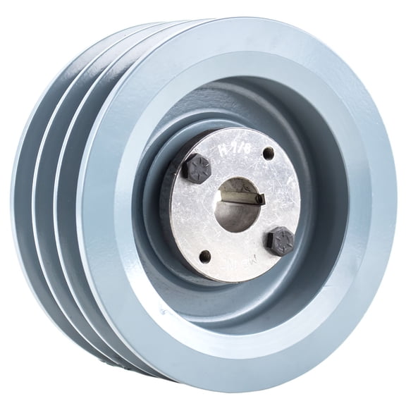 Masterdrive Cast Iron 6" Inch 3 Groove Triple Belt B Section 5L with 7/8 Inch Sheave Bushing 3BK62H