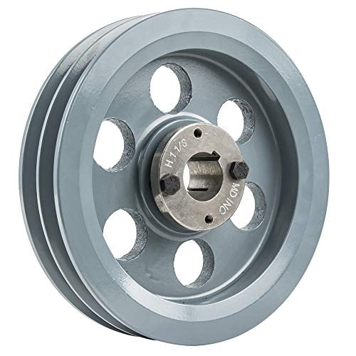 4.5" Cast Iron Dual Groove V-Belt Pulley - B Section 5L, Includes 1" Bushing 8 thumbnail image