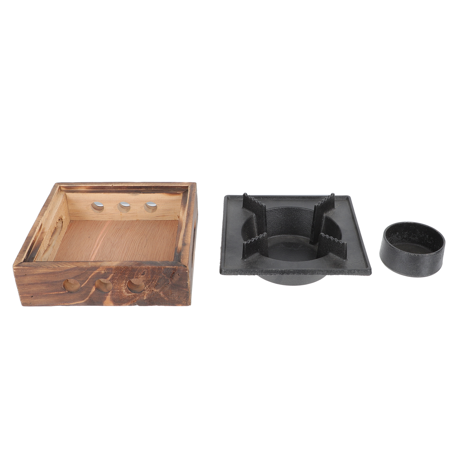 Cast Iron Alcohol Stove Hot Pot Camping Supplies Portable Wood Burning