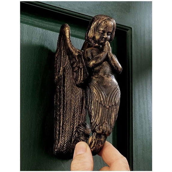 Cast Iron Angel Sculpture Statue Doorknocker