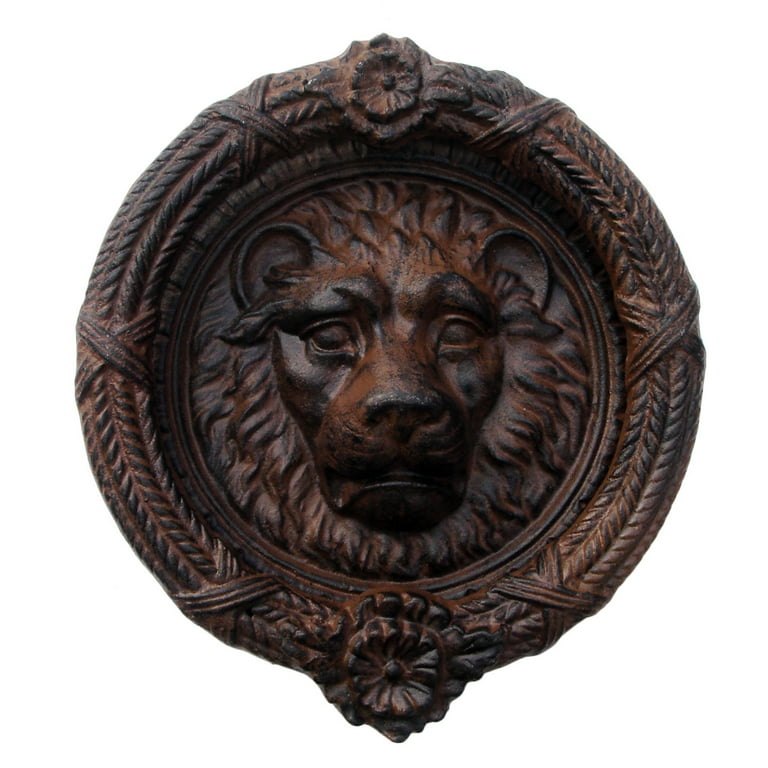 Cast Iron Antique Vintage Style Lion's Head Door Knocker Rustic Lion Home Decor Cast Iron Antique Vintage Style Lion's Head Door Knocker Rustic Lion Home Decor