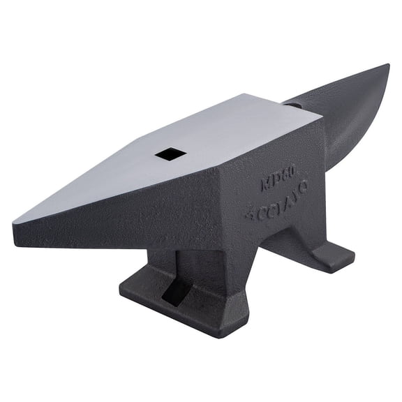 Cast Iron Anvil 132 Lbs Blacksmithing Anvil - Single Horn Steel Anvil with Stable Base, 55 HRC Hardness for Forging, Shaping, Metalworking