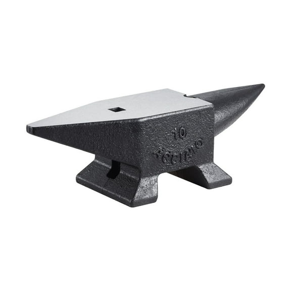 Cast Iron Anvil 22 Lbs - Blacksmith Horn Anvil, Metalworking Forge Tool with Holes, Durable Steel Anvil for Shaping, Bending, Riveting