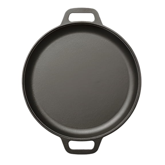 Cast Iron BBQ Camping Frying Pan, Double Handle Non-Stick Pancake Pizza Pan, Steak Pork Chicken Cooking Pan, Cooking Pan