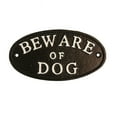 thumbnail image 1 of Cast Iron Beware of Dog Warning Caution Sign Rustic Home Front Door Garden Gate Plaque, 1 of 1