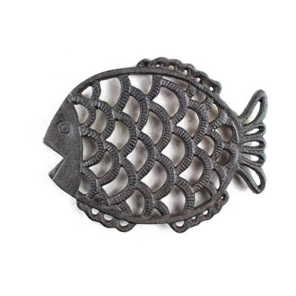 Cast Iron Big Fish Trivet 8 Inch - Sea Decoration - Coastal Living