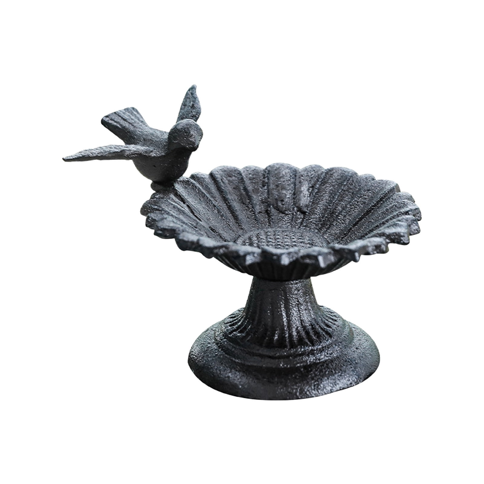 Cast Iron Bird Baths for Outdoors, Cast Iron Bird Feeder, Metal Bird Bath, Home Garden Lawn Yard Table Decorations