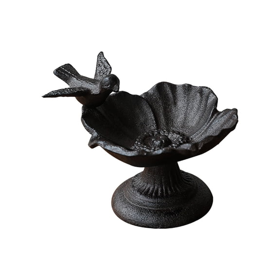 Cast Iron Bird Baths for Outdoors, Cast Iron Bird Feeder, Metal Bird Bath, Home Garden Lawn Yard Table Decorations