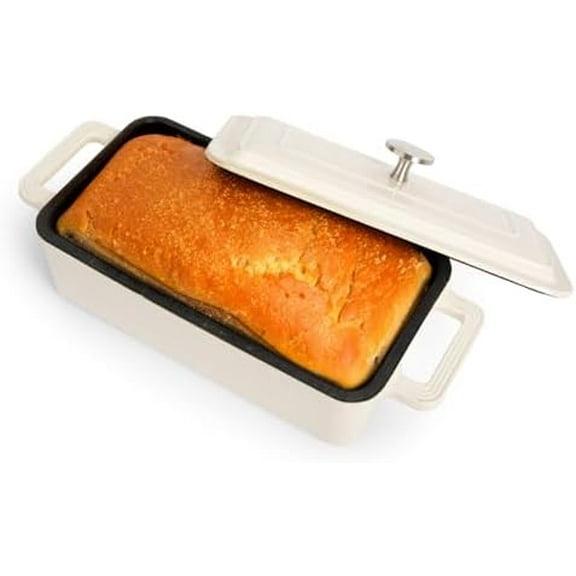 Cast Iron Bread Oven, 10" x 5" Full Size Loaf - Dutch Oven Bread Cloche with Steam Circulating Lid for Perfect Sourdough$$Home Decor, Kitchen, & Other