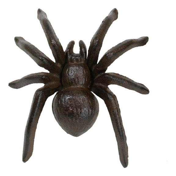 Cast Iron Bronze Finished Arachnid Spider Metal Wall Or Desktop Decor Sculpture