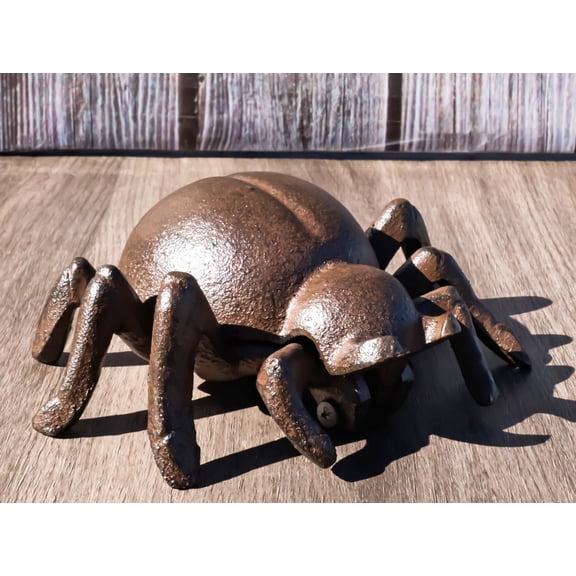 Cast Iron Bronze Finished Itsy Bitsy Spider Decorative Trinket Box Sculpture