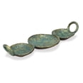 thumbnail image 1 of Cast Iron Brushed Gold Blue Jewelry Holder with Side Handles, 1 of 1