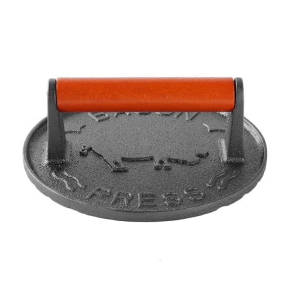 Cast Iron Burger Maker with Comfortable Wood Handle Professional Heavy Duty Hamburgers Press Patty Cooking Accessories