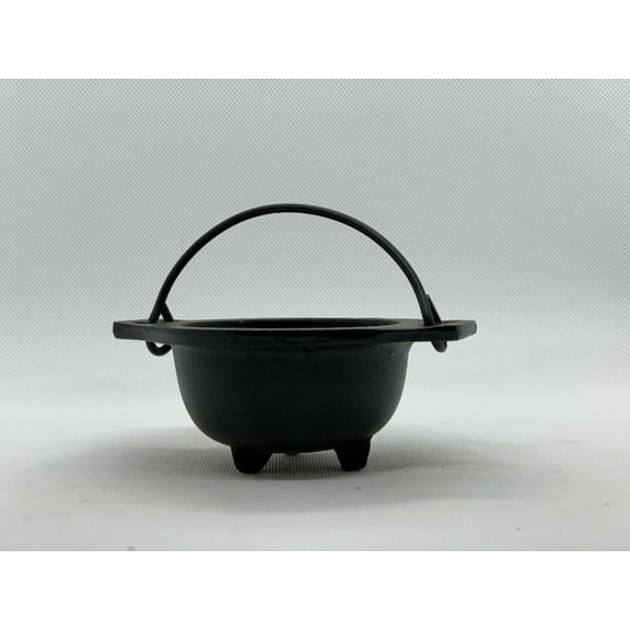Cast Iron Cauldron With Handle, Witches Cauldron, Great for Use with Charcoal Incense, Smudge Sage (Small 2.5 Inches)