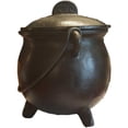 thumbnail image 1 of Cast Iron Cauldron with Lid - Black - 8 in. - Classic Design, 1 of 1