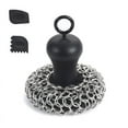 thumbnail image 1 of Cast Iron Chainmail Scrubber + Pan  Stainless Steel Skillet Cleaner, Scraper Tool for Cast Iron Pans Black, 1 of 6