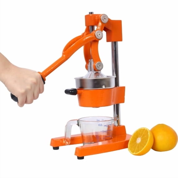 Cast Iron Citrus Juicer, Commercial Grade Manual Hand Press, Heavy Duty Countertop Squeezer for Orange Juice, Grapefruit, Lemon & Pomegranate