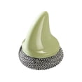thumbnail image 1 of Cast Iron Cleaner Scrubber with Detachable Handle,Stainless Steel Wool Scrubber,Scrubber Cast Iron Cleaning Kit,Metal Scrubbing Sponge Scrub Brush to Clean Pan,Skillet,Grill,Sinks(Green), 1 of 9