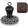 thumbnail image 1 of Cast Iron Cleaner Scrubber with Pan Scraper, Upgraded Chain Mail Scrubber Cast Iron Cleaning Kit, Metal Chainmail Scrubbing Sponge Scrub Brush to Clean Pan, Skillet, Grill, Dutch Oven, Wok, 1 of 6