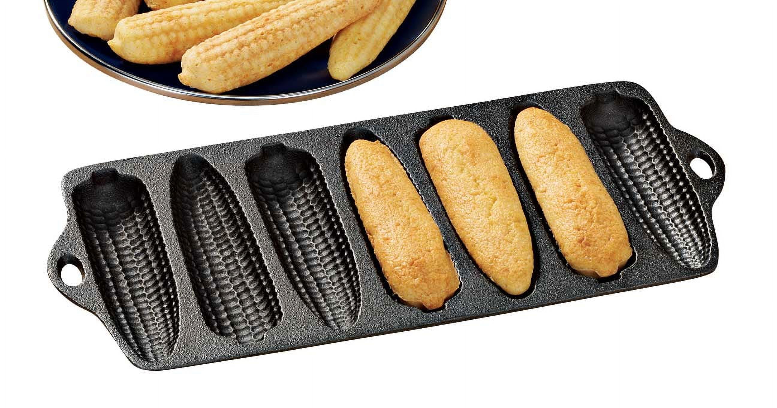 Cast Iron Cornbread Pan-Pre-Seasoned Bakeware with 7 Corncob