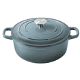 thumbnail image 1 of Cast Iron Covered 5.5 Quart Dutch Oven with Dual Handle, Slateblue, 1 of 5