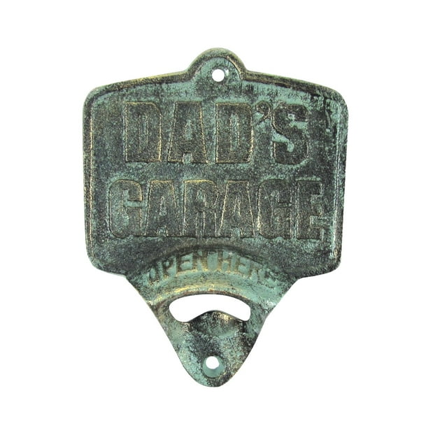 Cast Iron Dads Garage Open Here Beer Soda Bottle Opener Wall Mount Bar Pub Decor Cast Iron Dads Garage Open Here Beer Soda Bottle Opener Wall Mount Bar Pub Decor