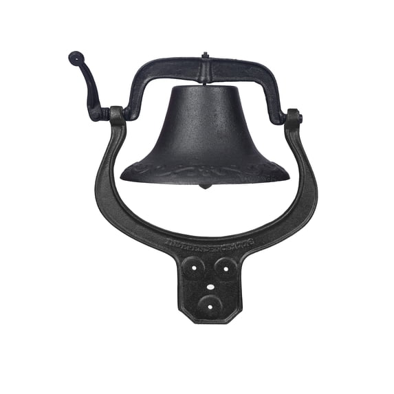 Cast Iron Dinner Bell, Large Farmhouse Door Bell - Vintage Style Outdoor Garden Yard Decor